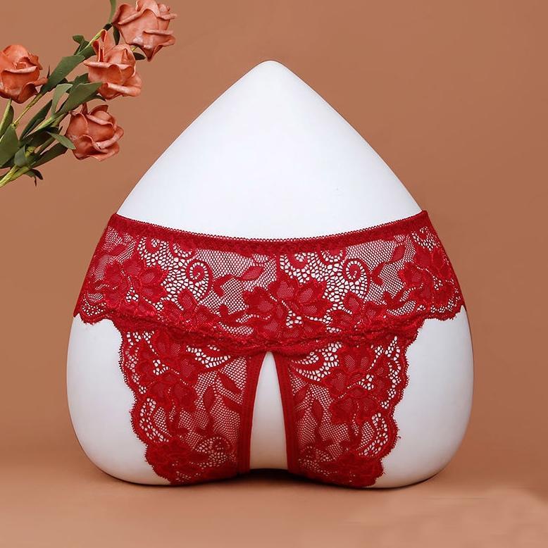 Celana Dalam brief Wanita Ukuran Jumbo Open Crotch Renda G String 025