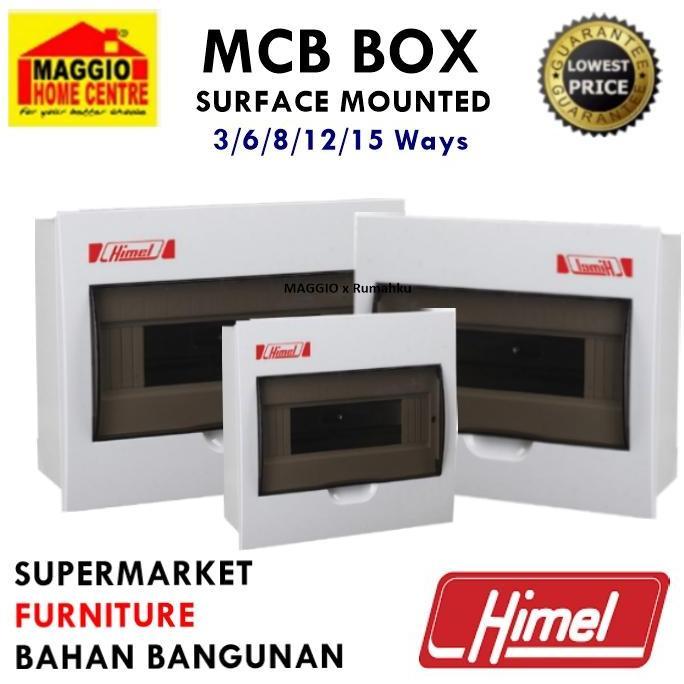 Terjangkau Kotak Box Mcb - Panel Box Plastik - Mcb Box 4 - 12 Ways - Himel