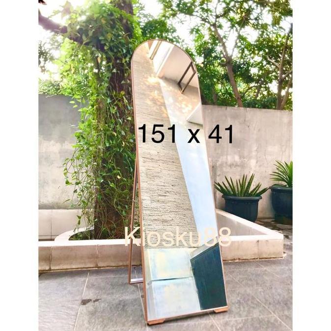Standing Mirror Cermin Standing Cermin Full Body Oval Frameless Full Body Cermin Badan Premium Terla