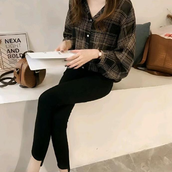 DISKON KOREAN REMAJA BLUS & KEMEJA  ATASAN BAJU WANITA DEWASA CASUAL PANJANG