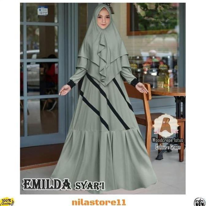DISKON GAMIS SYARI FASHION WANITA EMILDA HIJAB MODERN TERLARIS