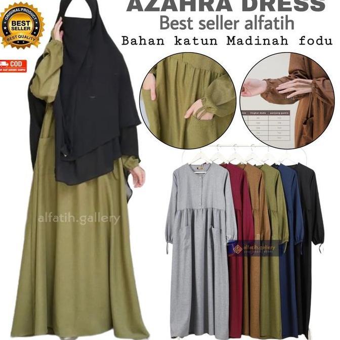 Gamis polos syar'i bahan katun madinah