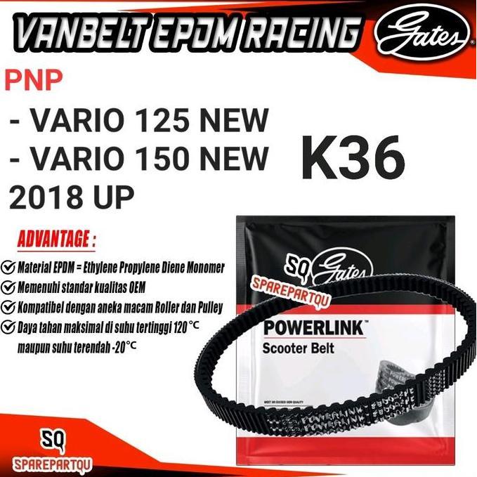 Vanbelt Gates New Vario 125 Vario 150 2018 Up Epdm Vbelt K36 Forsale