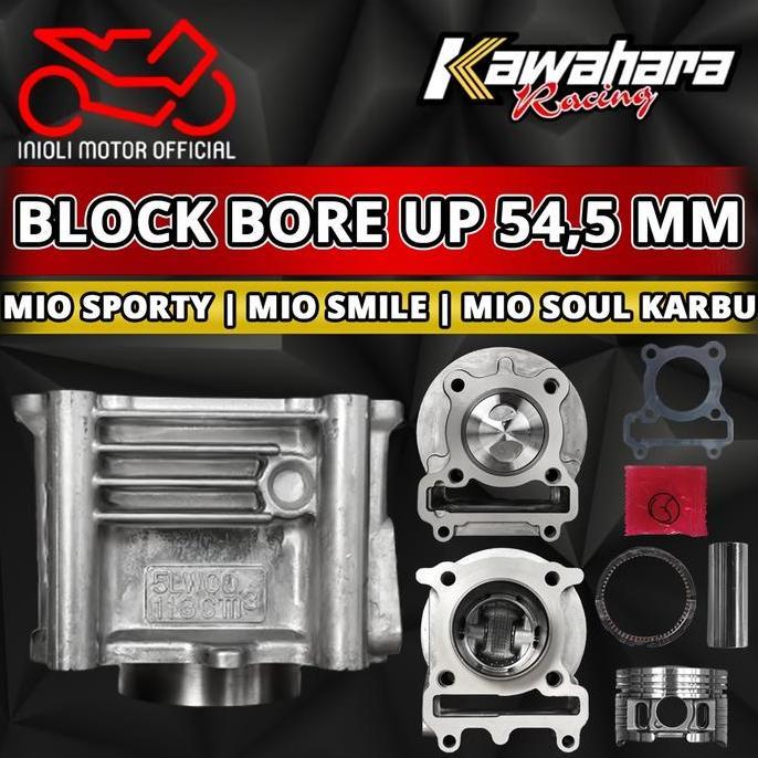 Blok Seher Bore Up Mio Kawahara Racing 54.5 58.5 54,5Mm 58,5Mm Mio Sporty Smile Mio Soul Fino Carbu 