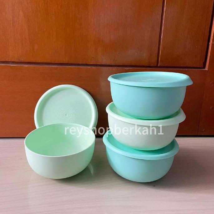 New- Bowl Tupperware Dapat 2Pcs Tutup Kedap / Bekal Anak Bowl Tanpa Sekat / Kotak Makan Tupperware