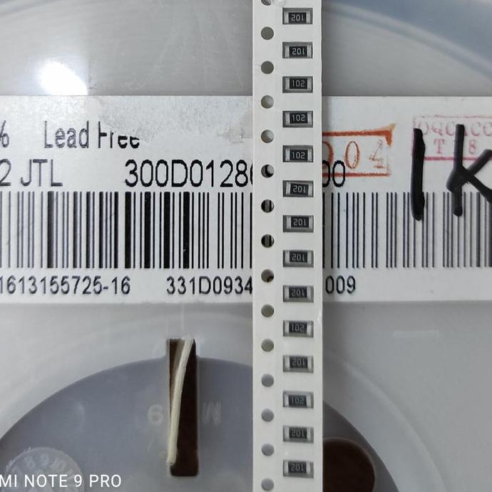 Resistor smd 102 1K ohm 1206