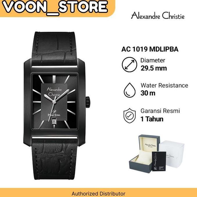 Jam Tangan Alexandre Christie Pria AC 1019 Kulit ORINAL - Full Black