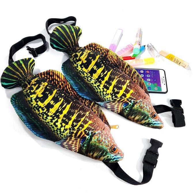 TERLARIS Tas Selempang Punggung Dada Ikan Gabus Channa Auranti Shrelo Sunmori Mancing Mania Angler I