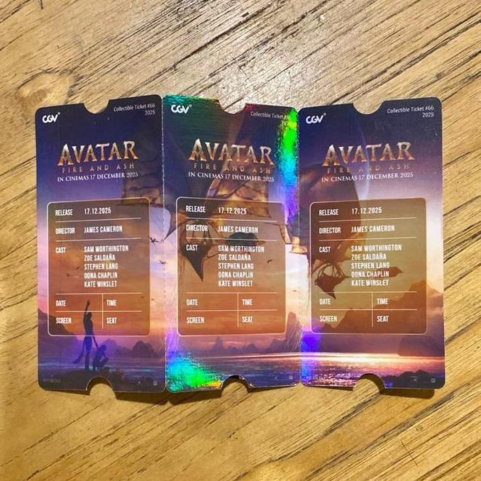Official Avatar Fire and Ash Collectible Ticket, CGV