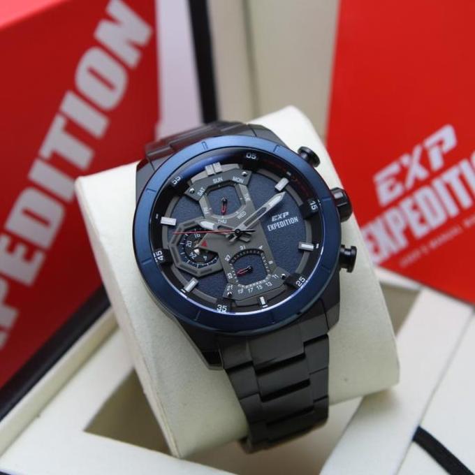 JAM TANGAN PRIA EXPEDITION E 6828 E6828 EXP 6828 BLACK BLUE ORINAL