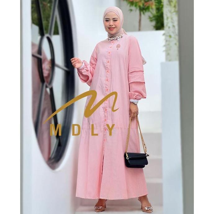 Grosir Baju  Gamis Wanita Basic Tycia Dress By Mdly Fit Lembut Muslim Nyaman Panjang Remaja