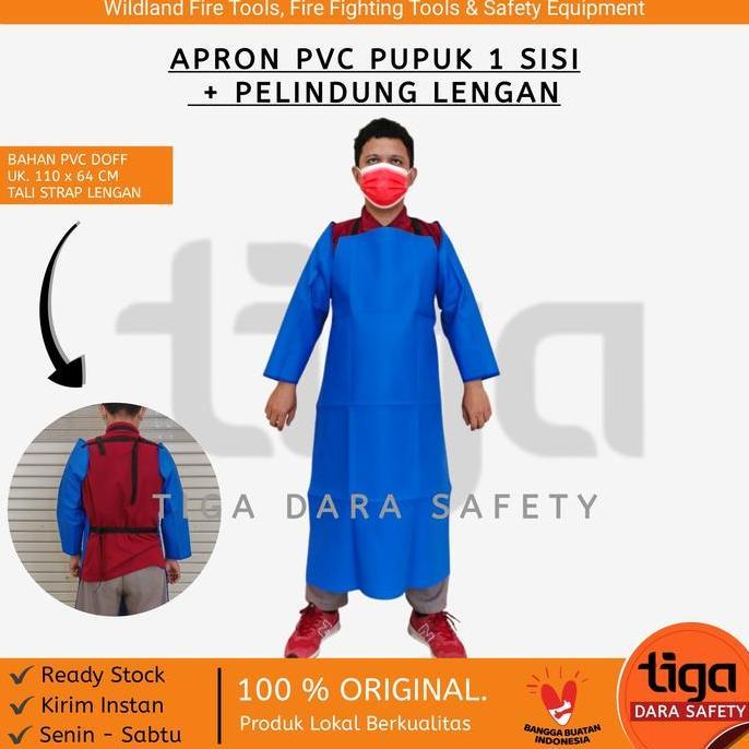 Apron Pupuk dan Industri PVC Anti Air dan Kimia Plus Apron Lengan PVC