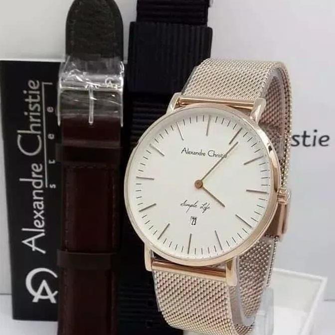 ALEXANDRE CHRISTIE PRIA AC8566 ROSE GOLD WHITE ORINAL