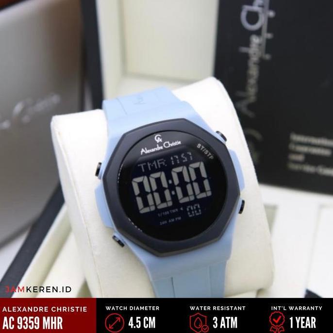 Jam Tangan Pria Alexandre Christie AC 9359 AC9359 Dital Tali Karet