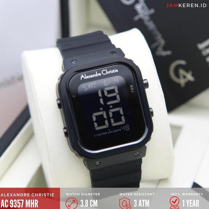 Jam Tangan Pria Alexandre Christie AC 9357 Dital Tali Karet