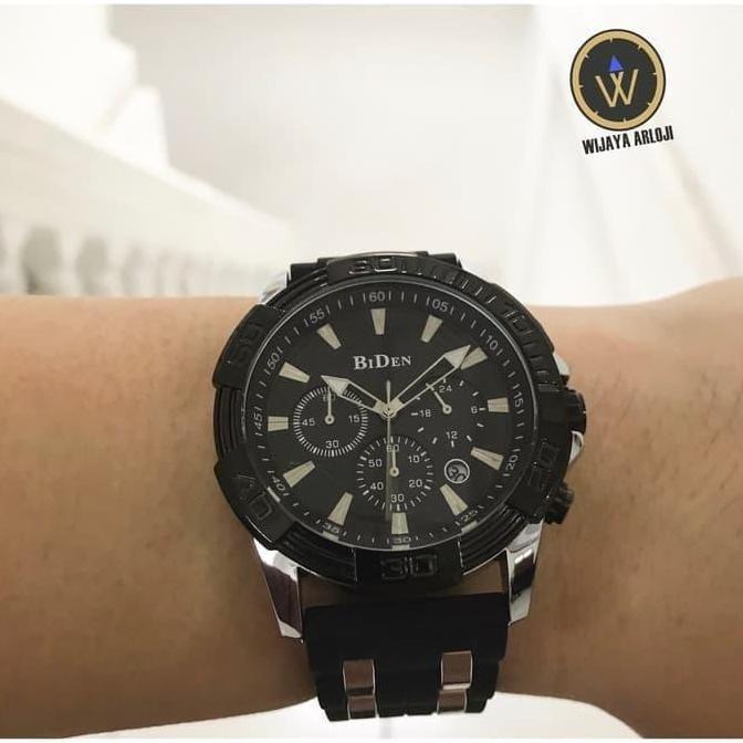 Jam Tangan Pria Rubber Orinal Quartz BIDEN Vanguard - YN157