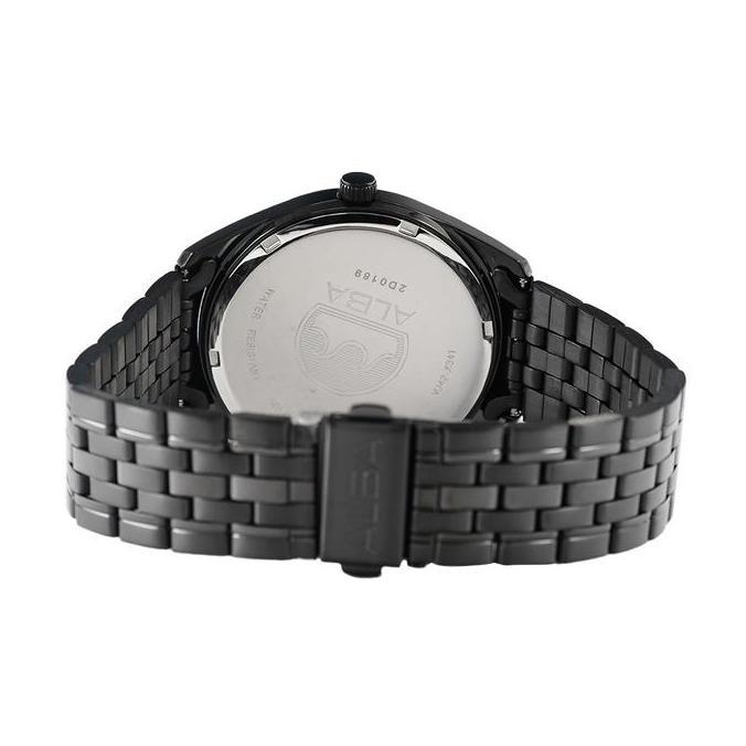 Jam Tangan Pria Alba AS9R09X1 Black Dial Black Stainless Steel Strap