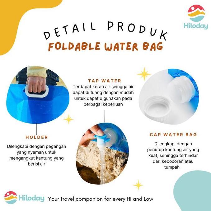 Hiloday Jerigen Wadah Air Lipat Camping Portable