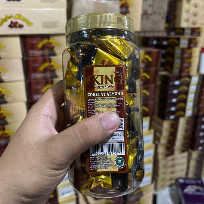 Dking coklat almond isi 4 toples ( COD )  kacang almond utuh lapis coklat