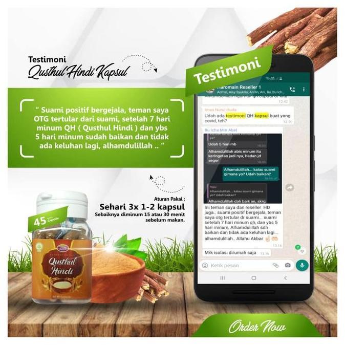 QUSTHUL HINDI - qustul qist qust al hindi 45 50 100 gram serbuk kapsul