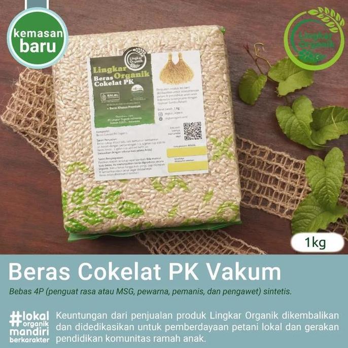 Beras Organik Pandan wangi Coklat Pecah Kulit Lingkar Organik
