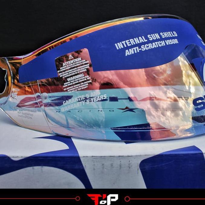 FYP SHARK VISOR METALLIC RED FOR SKWAL SPARTAN KACA HELM //