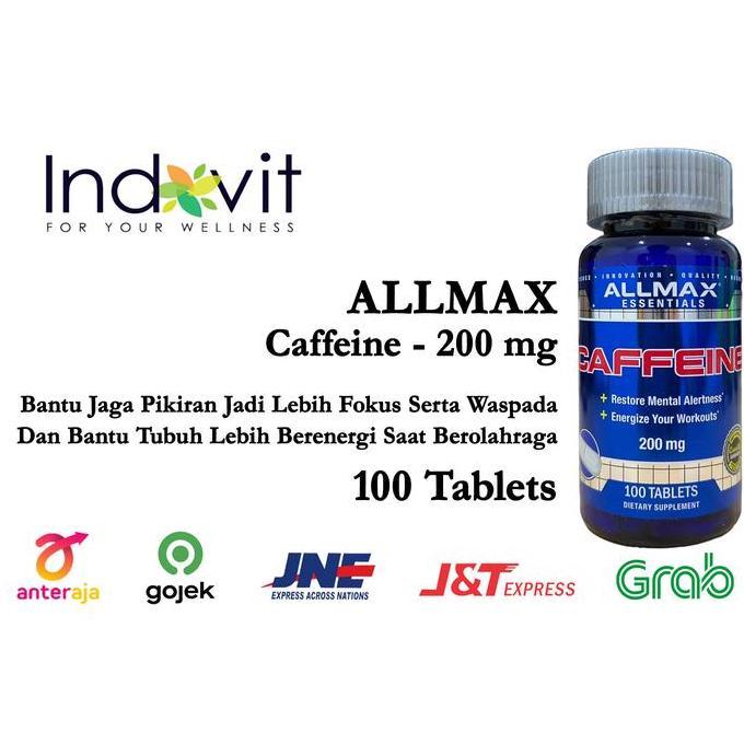GRATIS ONGKIR ALLMAX Nutrition Caffeine 200 mg 100 Tab Allmax Kafein Allmax Caffeine