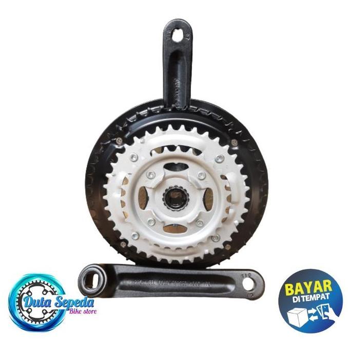 Crank 3 Speed / Gir Depan Sepeda Mtb 28 - 38 - 48 T Alloy