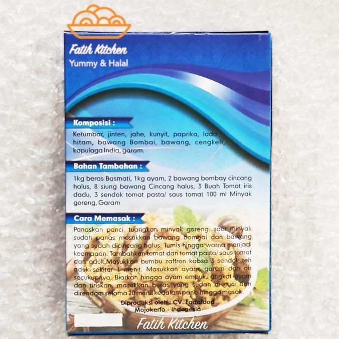 Zaffron Bumbu Nasi Mandhi, Kabsah, Briyani & Kebuli 100 gr Non MSG Ayam Bawang