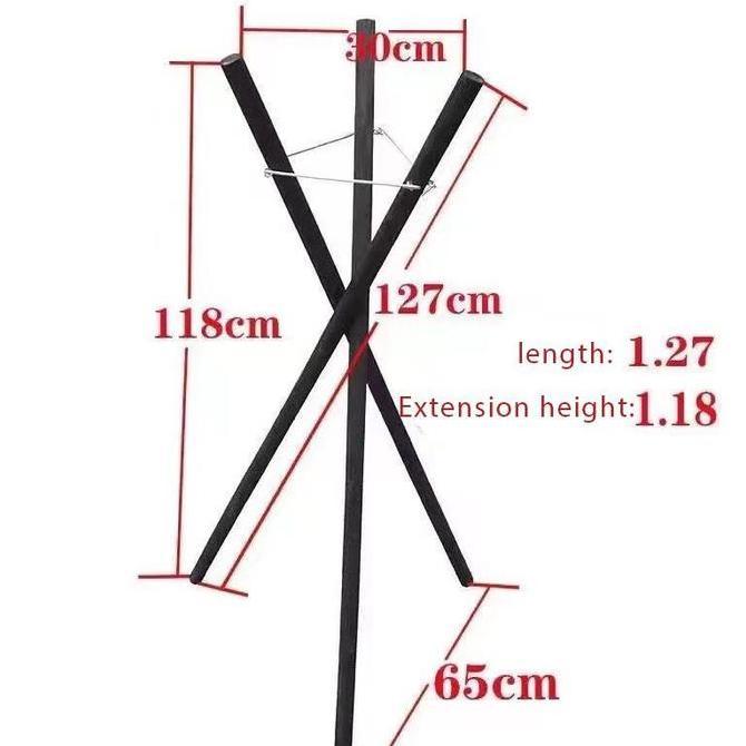 127cm Tripod Flower Standing Wooden stand flower Kayu Standing Flower murah