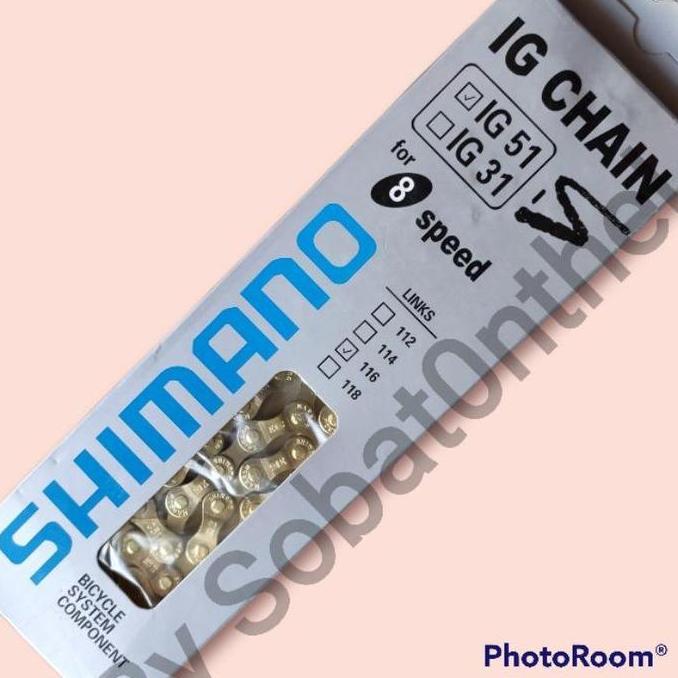 Murah New Stok Rantai Balap Shimano 8 speed Gold 116 Link Non COD