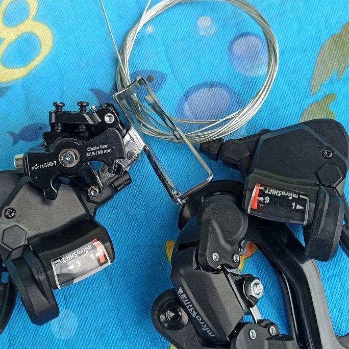 Group Set Mini Microshift 9 Speed Operan Sepeda Fd Rd Shifter