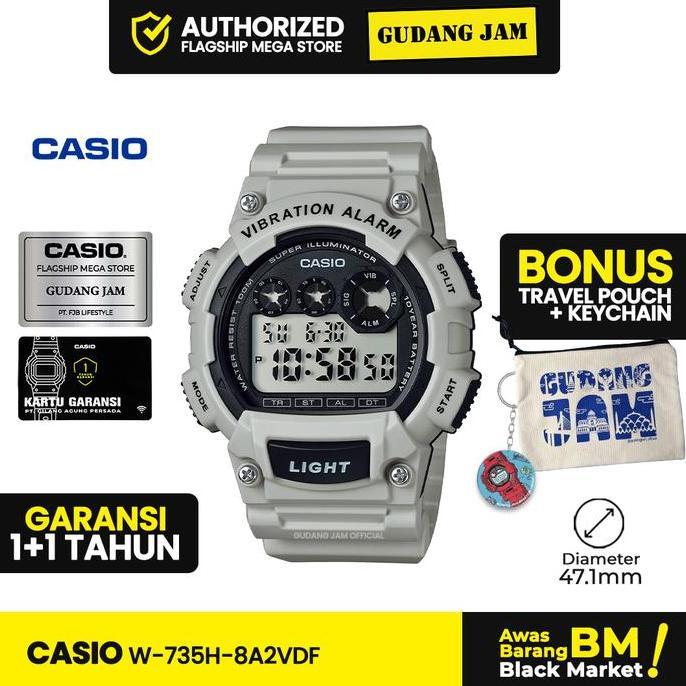 Jam Tangan Dital Pria Casio W-735H-8A2VDF W 735H