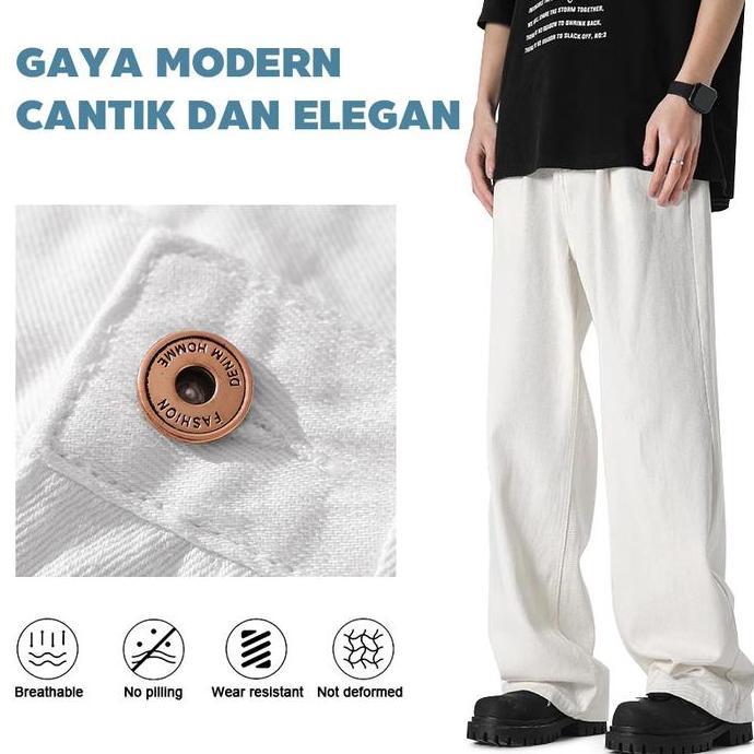 LW-Clana panjang pria Celana jeans pria celana kulot pria panjang lw jeans Celana Putih Pria jeans p