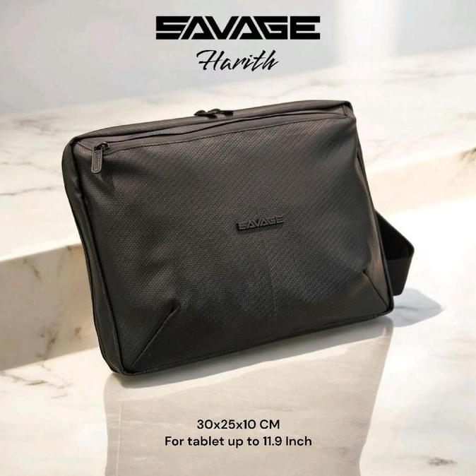 SAVAGE HARITH Tas Selempang Tablet 11.9 Inch Sling Bag Pria Wanita Anti Air Waterproof Slingbag Hita