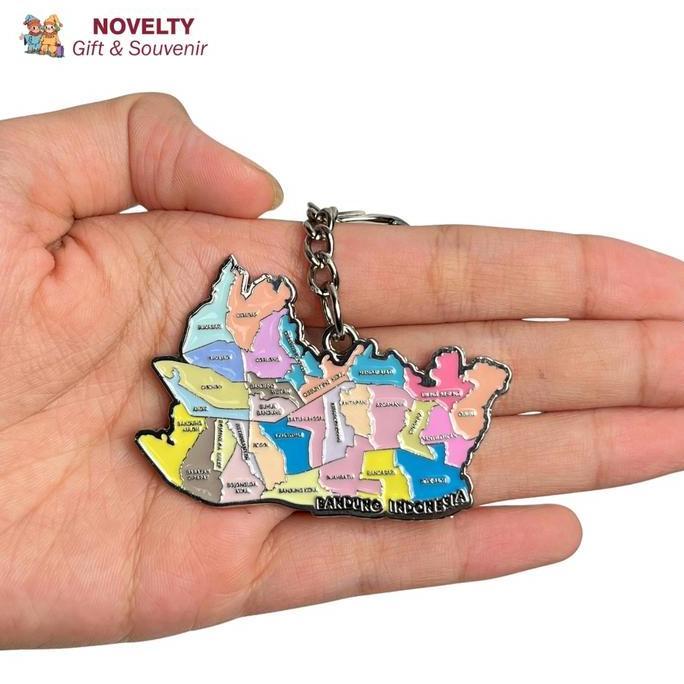 Souvenir Gantungan Kunci Peta Bandung Oleh oleh Jawa Barat Indonesia