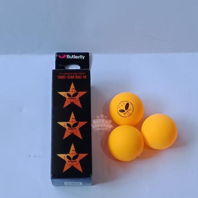 Bola Pingpong Tenis Meja / Bola Pingpong Butterfly Bintang 3 (isi 3)