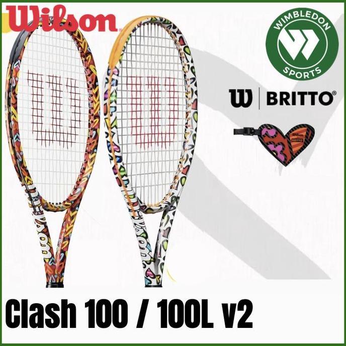 Raket Wilson x BRITTO CLASH 100 v2 /Wilson BRITTO HEARTS Clash 100L v2