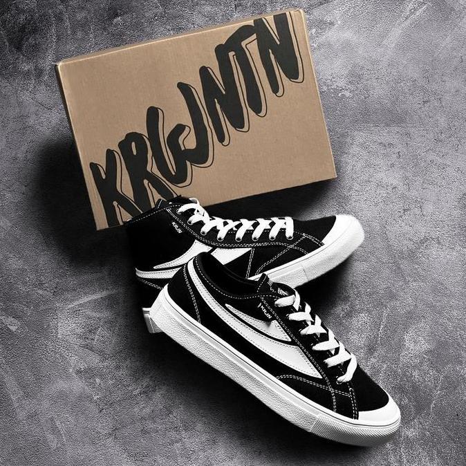 BEST SELLER " BLACK " SEPATU KRJN 001 | KRJN 001 SHOES | SEPATU DISTRO PRIA