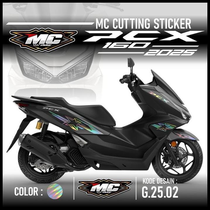 TERLARIS (PREMIUM) CUTTING STICKER STRIPING PCX 160 NEW 2025 - AKSESORIS MOTOR STIKER HONDA PCX 160 