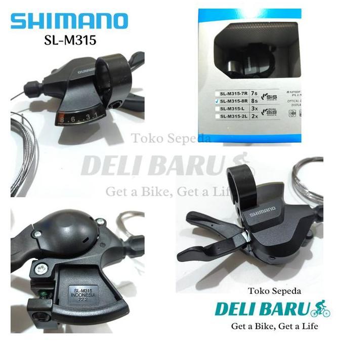 Shimano Shifter 8 Speed Sl-M315 Kanan Saja Operan Gigi Tanpa Handle Rem Sepeda Lipat, Mtb