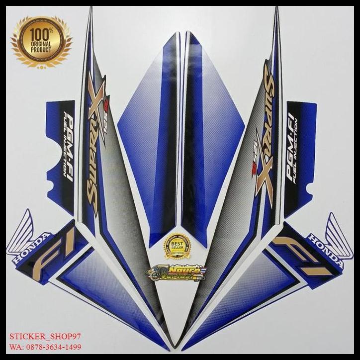 BEST DEAL (ORI) STRIPING HONDA SUPRA X 125 R 2009 2010 PGM FI  BIRU BERKUALITAS 