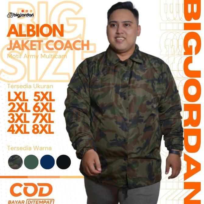 BJORDAN jaket coach bsize XXL XXXL XXXXL 5XL 6XL 7XL 8XL work jacket oversize hitam hijau army jaket