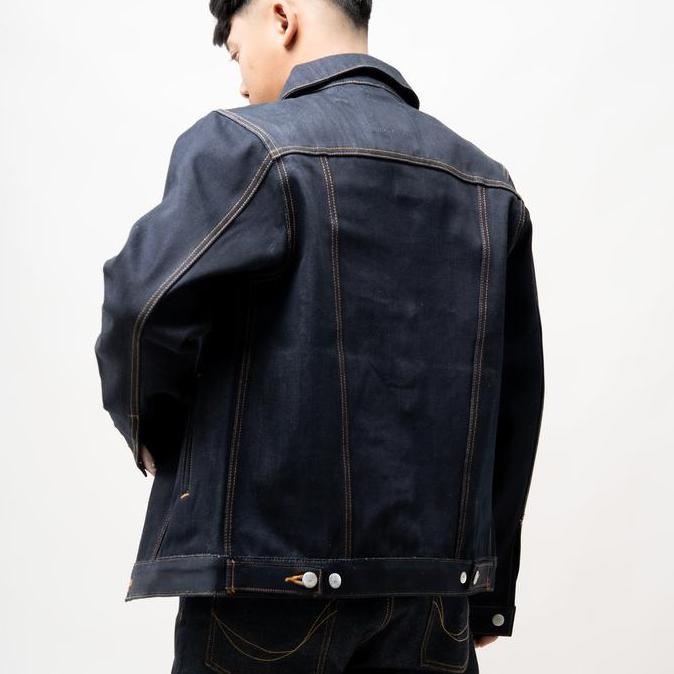 EARTHY GENOVA - Jacket Denim LYNX CABOT TYPE III SUPER DEEP INDO 15 Oz Sanforized Jaket Raw Denim Re