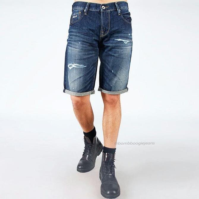 celana pendek pria jeans bombboogie