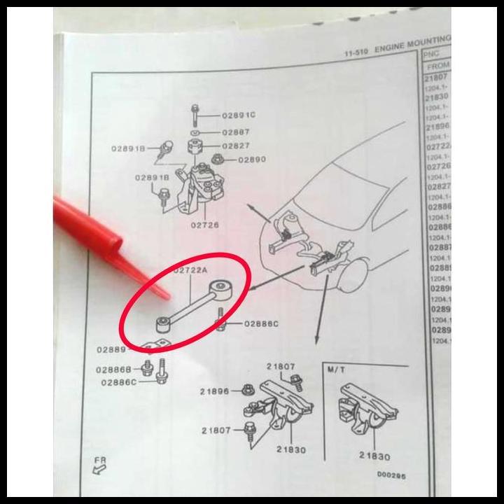 TERLARIS ENGINE MOUNTING DEPAN TENGAH ROD BELAKANG MITSUBISHI MIRAGE MATIC 1092A096 FABBER