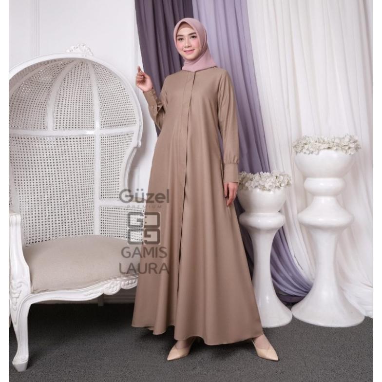 Dkhayru - Gamis Madina Laura Gamis Polos Madina Laura