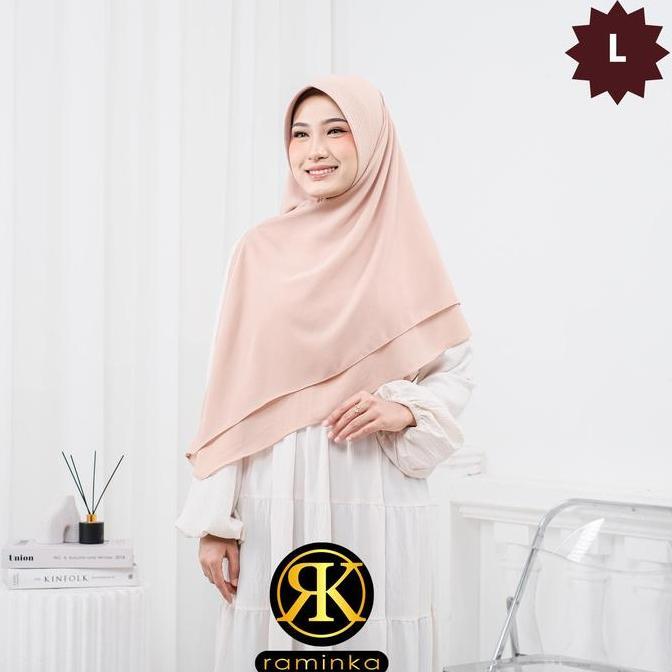 Raminka Hijab BOBA PET Fatimah Kerudung Instan Muslim Pet Jilbab Khimar instan Segi Empat Ceruty Cer