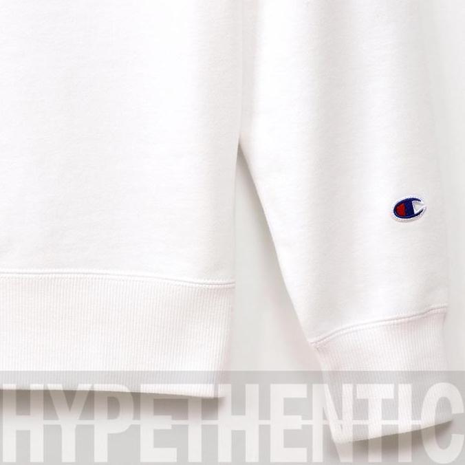 Champion Men Sweatshirt Script Crewneck White Orinal / Sweater Putih