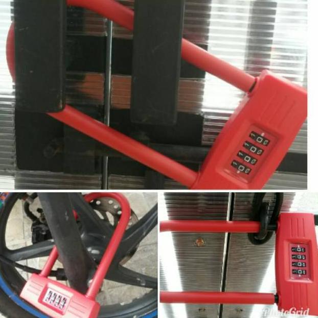 GEMBOK MOTOR ANTI MALING PELENGKAP ALARM. PAKAI PASWORD PIN. GEMBOK PAGAR PASWORD